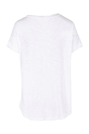 Product shot of the Star Print Top in colour White (White), from the back