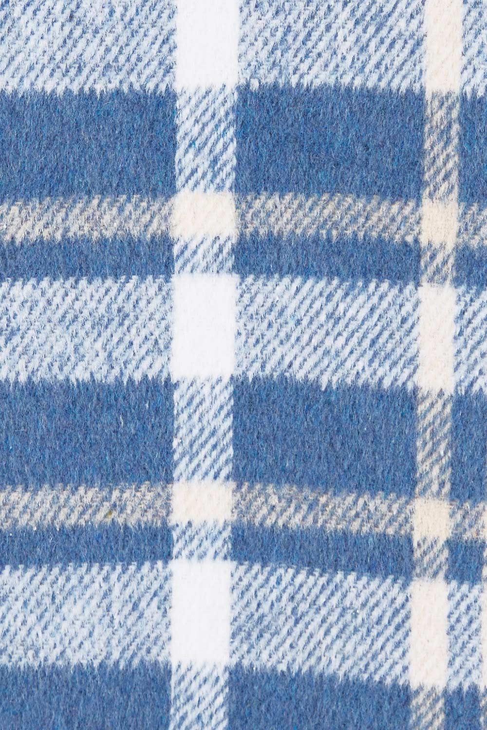 Product shot of the Perisher Check Shacket in colour Cornflower (Blue), detail