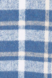 Product shot of the Perisher Check Shacket in colour Cornflower (Blue), detail