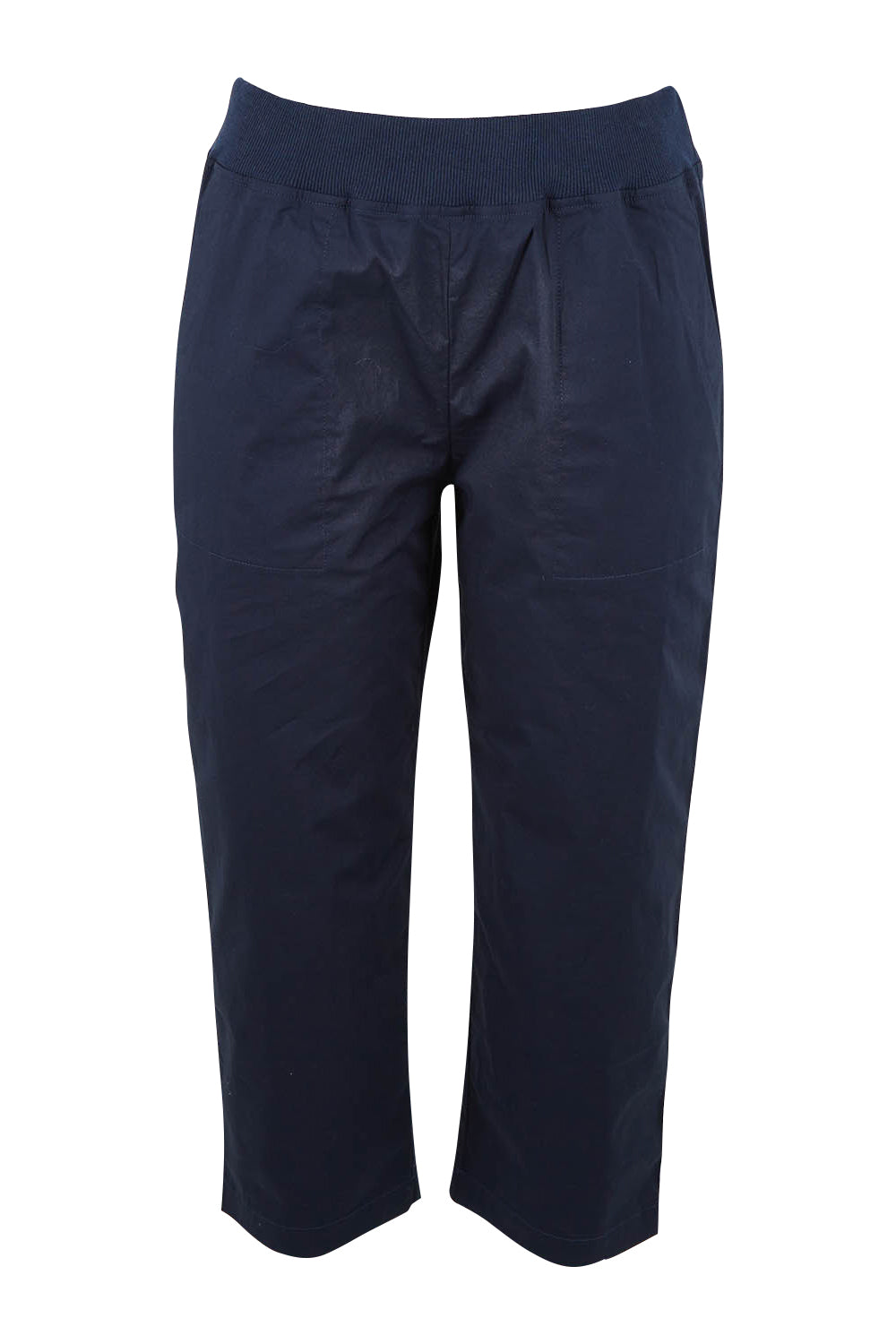 Product shot of the Santorini Cotton Pant in colour Navy (Blue), from the front