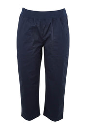 Product shot of the Santorini Cotton Pant in colour Navy (Blue), from the front