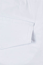 Product shot of the Santorini Cotton Pant in colour White (White), detail