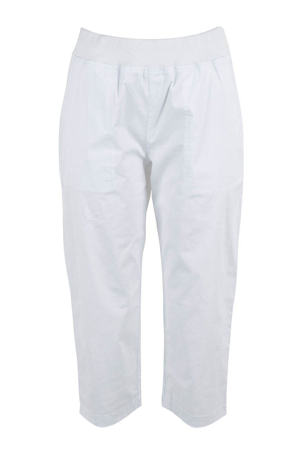 Product shot of the Santorini Cotton Pant in colour White (White), from the front