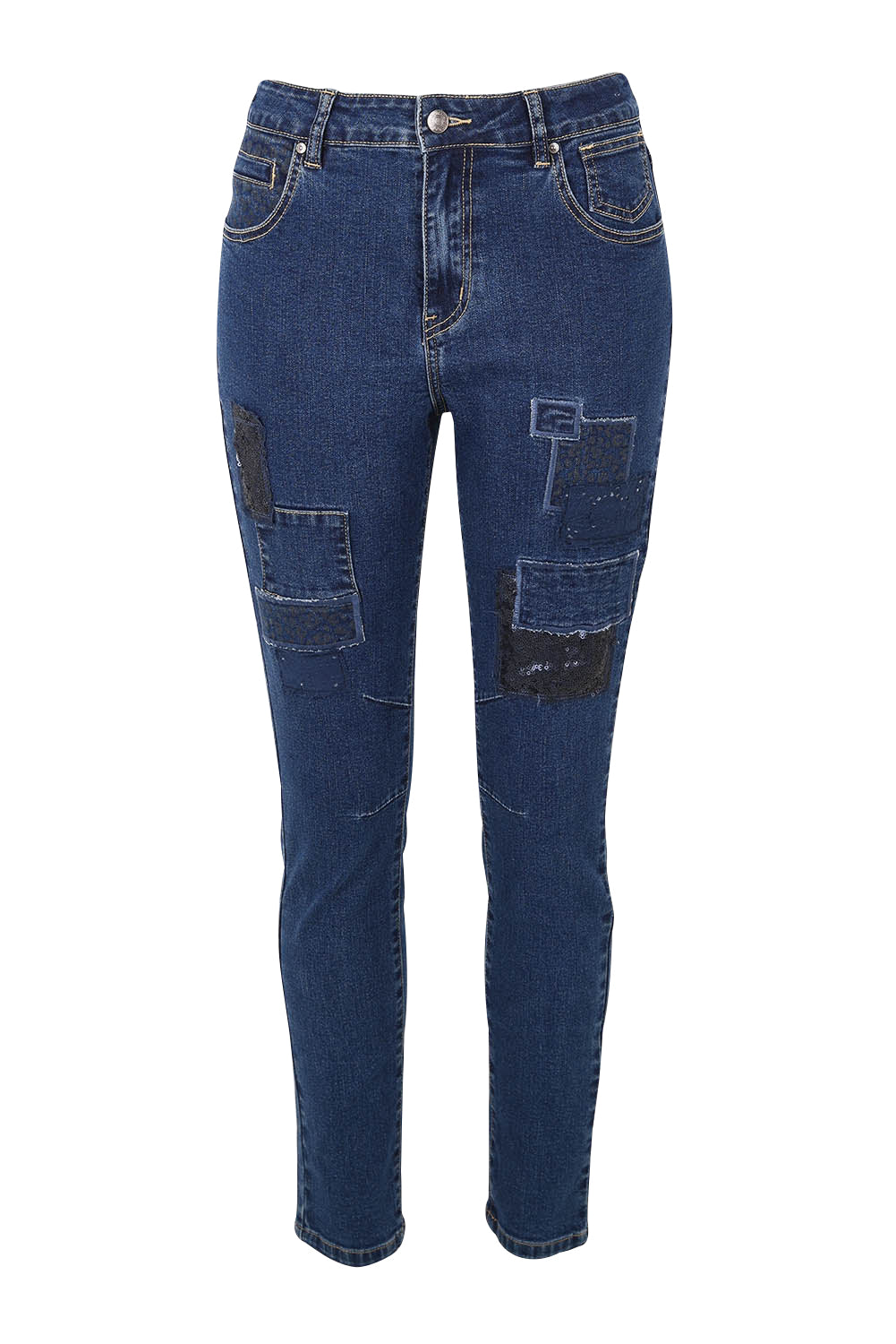 Product shot of the All That Jazz Jean in colour Darkdenim (Blue), from the front