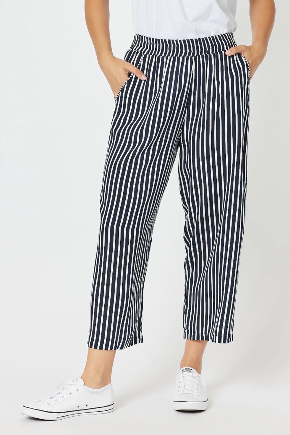 Preloved Stripe Pant - Navy