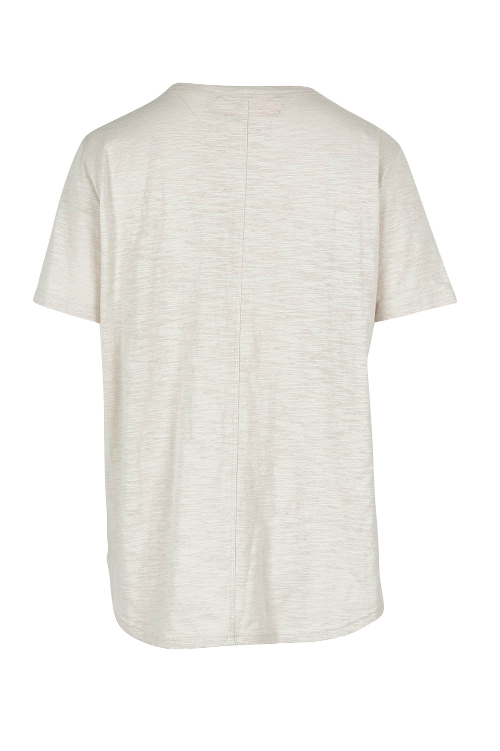 Product shot of the C'est La Vie Cotton Tee in colour Natural, from the back