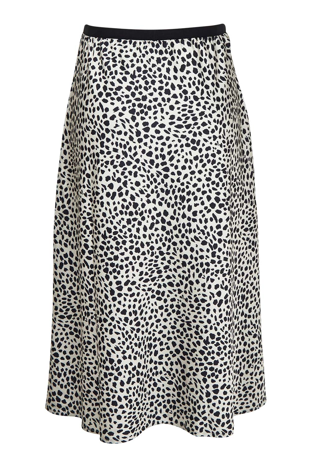 Product shot of the Pebble Skirt in colour Naturalblk (Black), from the back