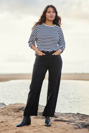The Marine Wide Leg Pant - Black