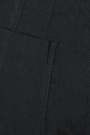 Product shot of The Marine Wide Leg Pant in colour Black (Black), detail