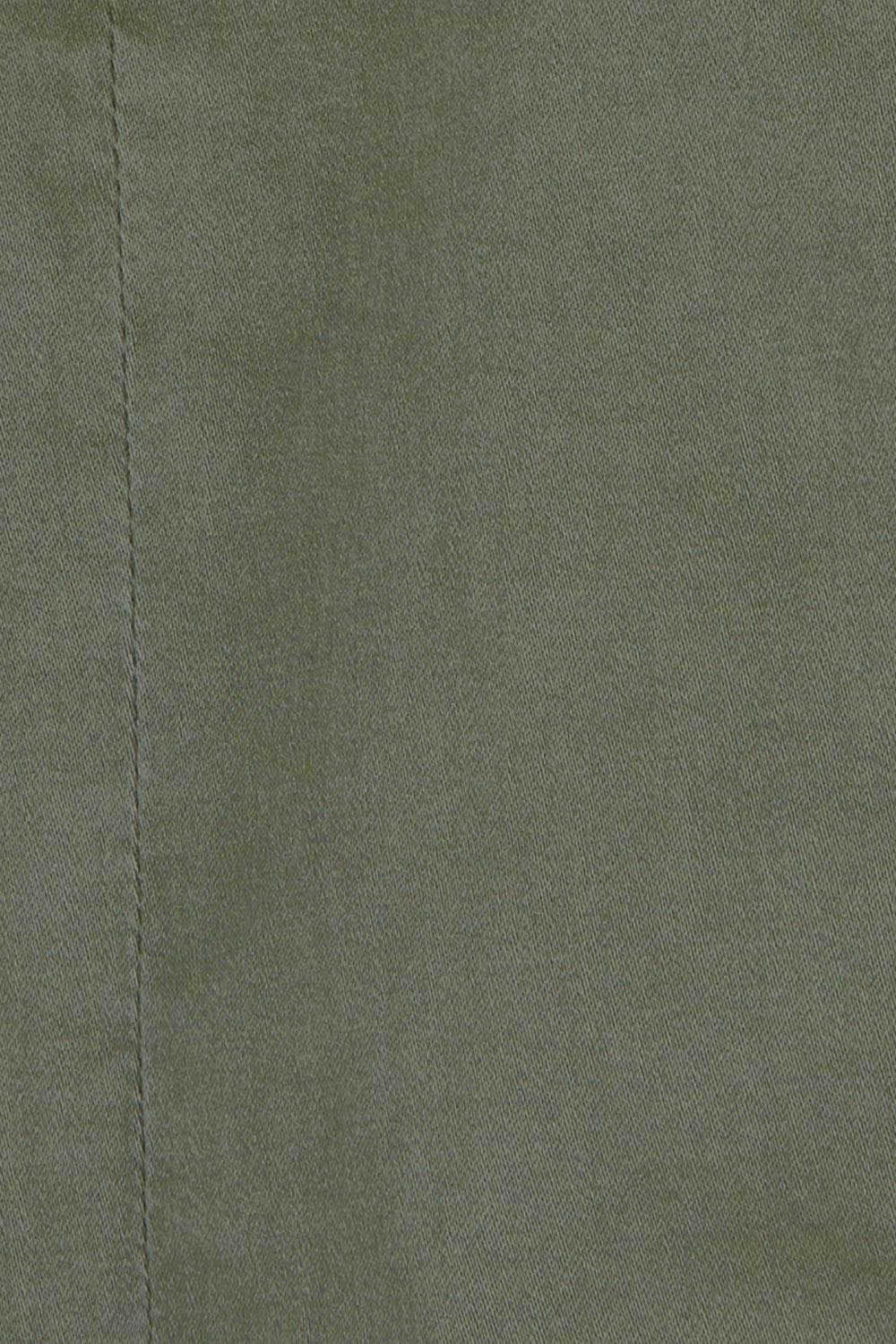 Product shot of the Retro Denim Jacket in colour Washkhaki (Green), detail