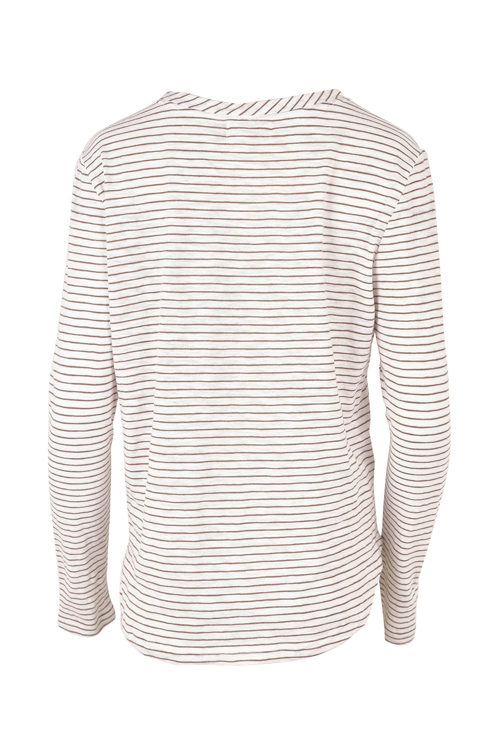 Product shot of the Riviera Cotton Blend Tee in colour Natural, from the back