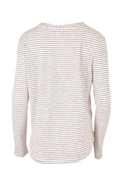 Product shot of the Riviera Cotton Blend Tee in colour Natural, from the back