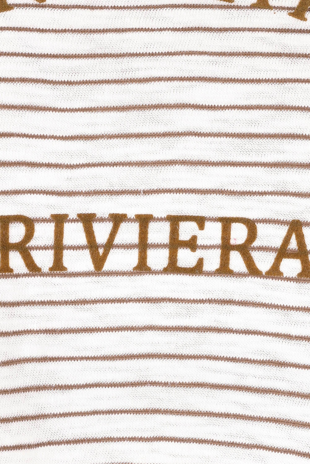 Product shot of the Riviera Cotton Blend Tee in colour Natural, detail