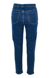Product shot of the Chicago Jean in colour Darkdenim (Blue), from the back