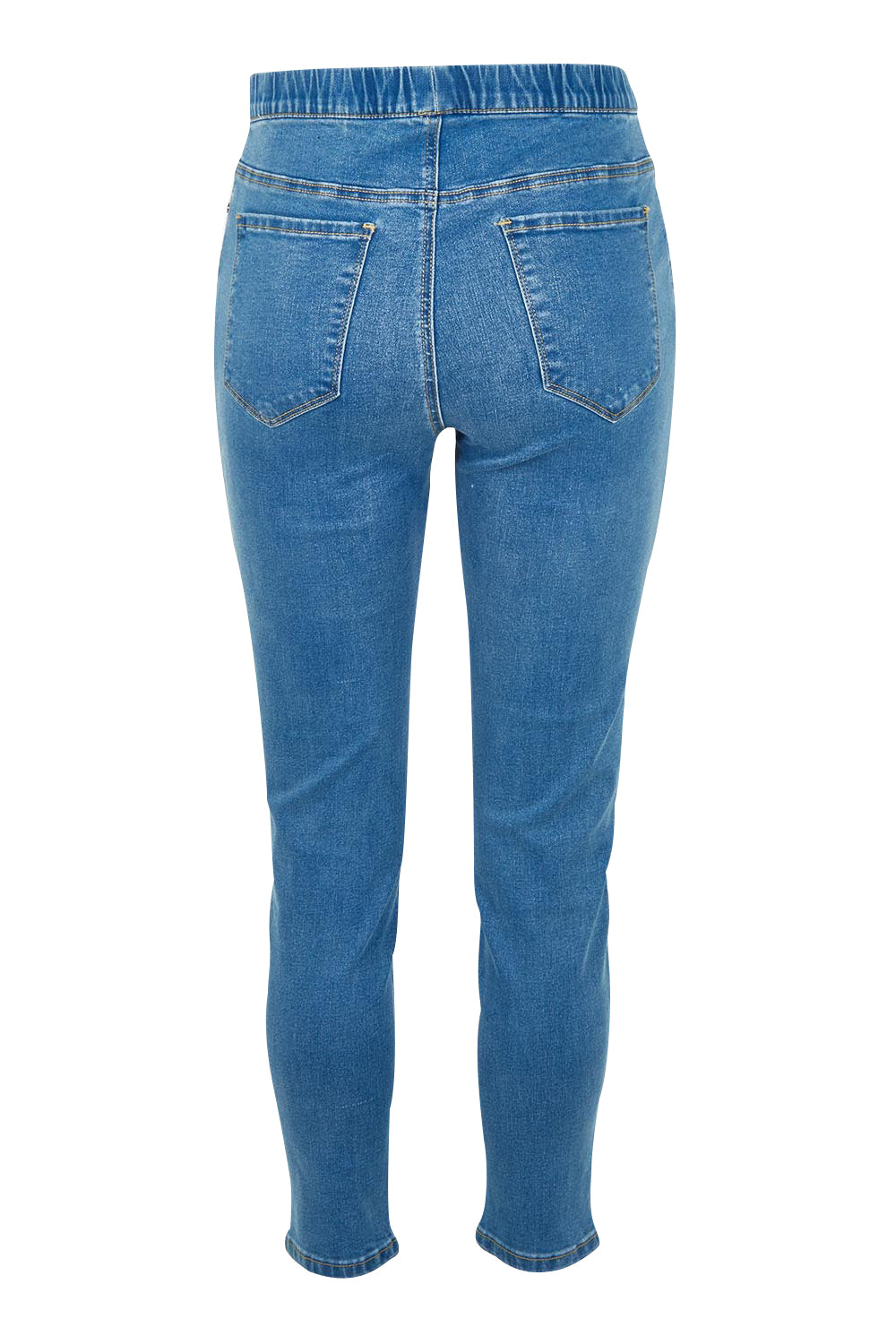 Product shot of the Chicago Jean in colour Denim (Blue), from the back