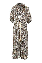 Product shot of the Le Marais Cotton Dress in colour Animal, detail
