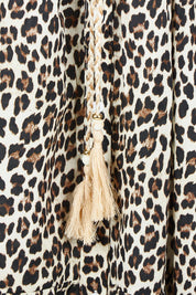 Product shot of the Le Marais Cotton Dress in colour Animal, detail