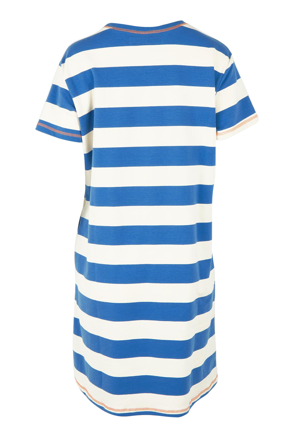 Product shot of the Love & Kisses Cotton Dress in colour Blue (Blue), from the back