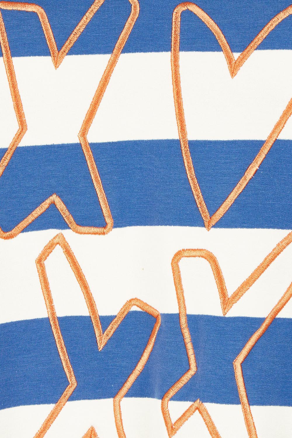 Product shot of the Love & Kisses Cotton Dress in colour Blue (Blue), detail