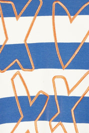 Product shot of the Love & Kisses Cotton Dress in colour Blue (Blue), detail
