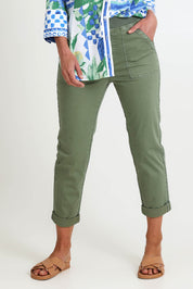 Isabella Cotton Pant - Khaki