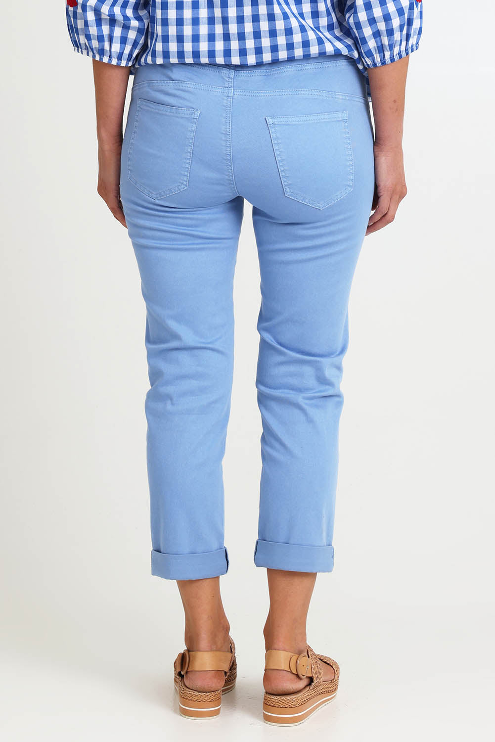 Isabella Cotton Pant - Sky