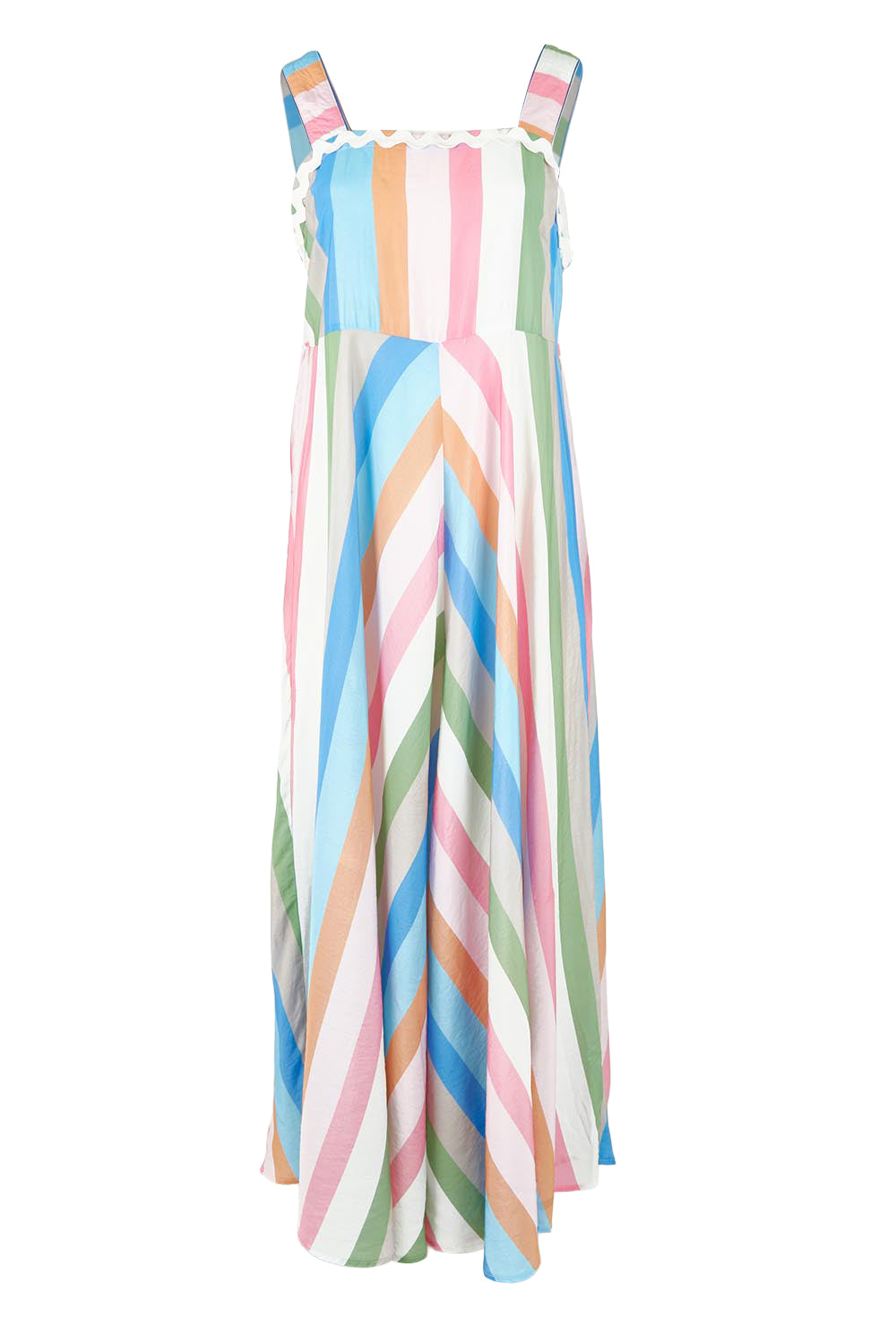 Product shot of the Lucy Stripe Sundress in colour Stripe, from the front