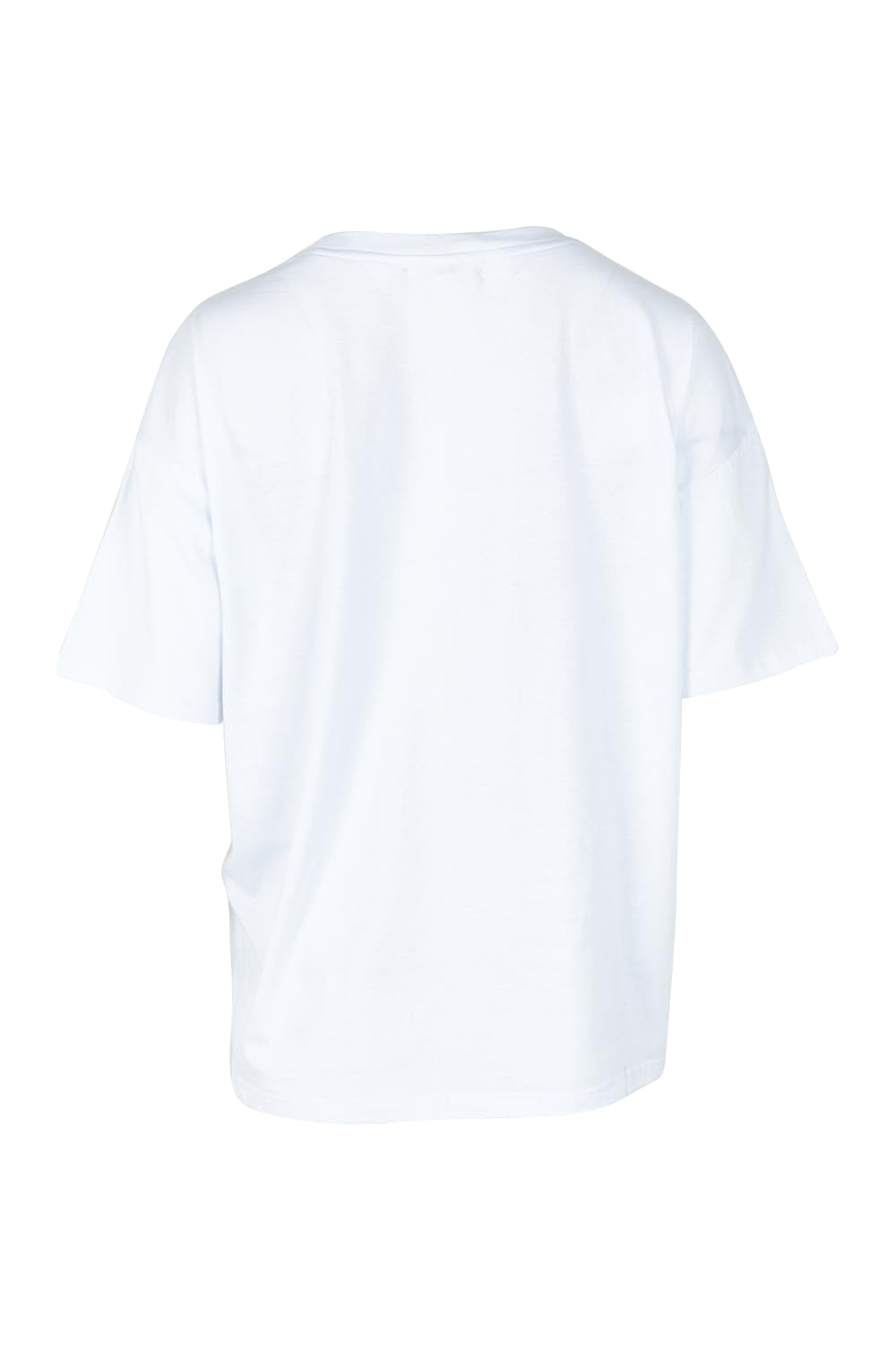 Product shot of the Sequin Christmas Tree Cotton Tee in colour White (White), from the back