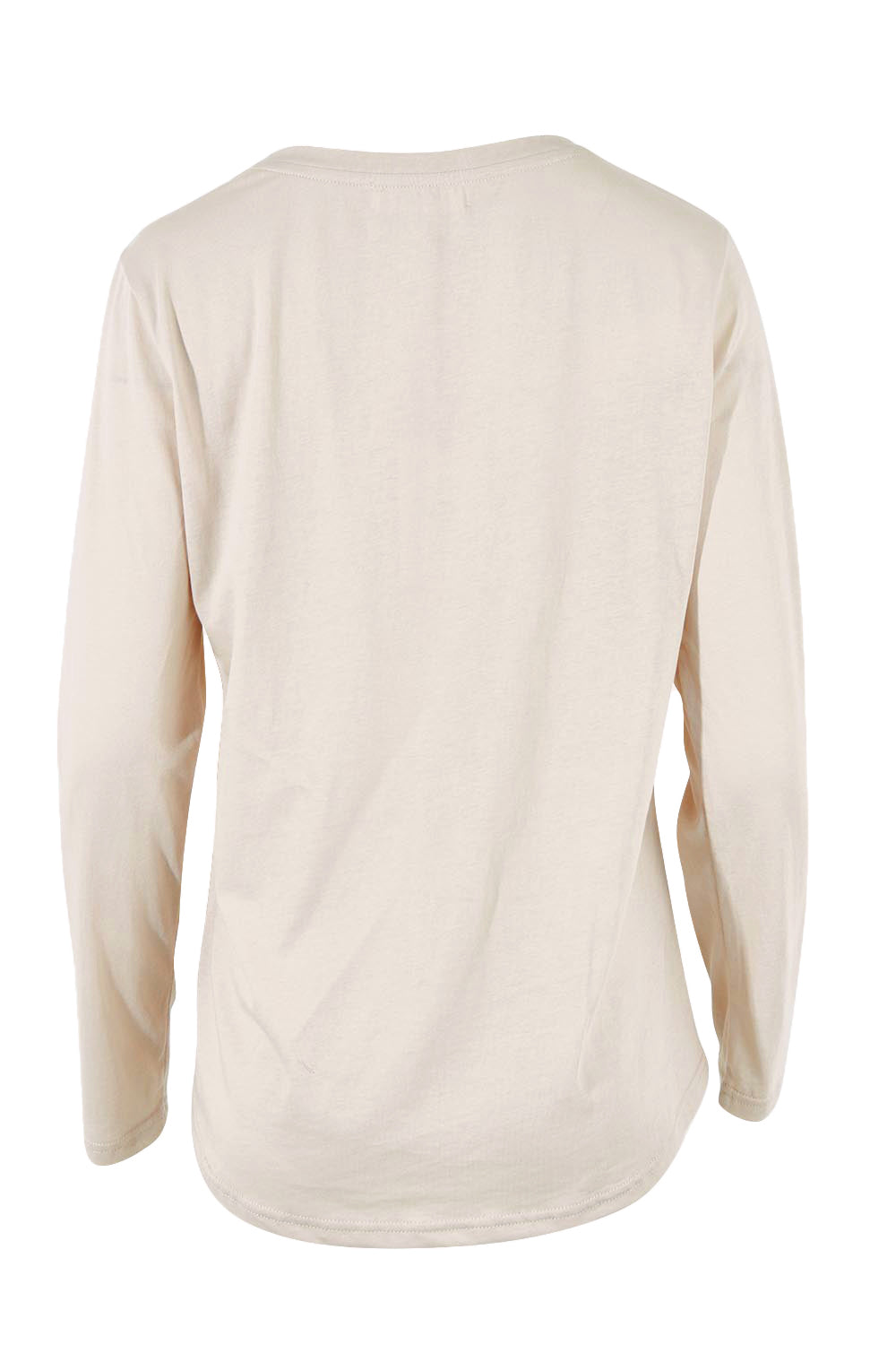 Product shot of the Heart Square Tee in colour Natural, from the back