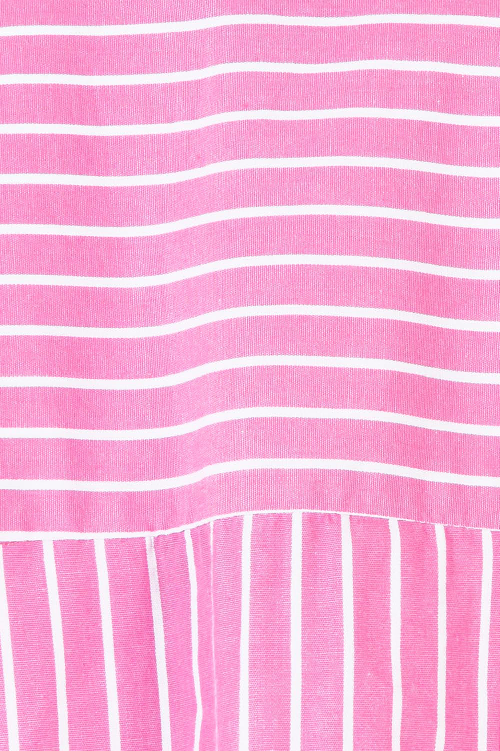 Product shot of the Cabo Stripe Shirt in colour Pink (Pink), detail