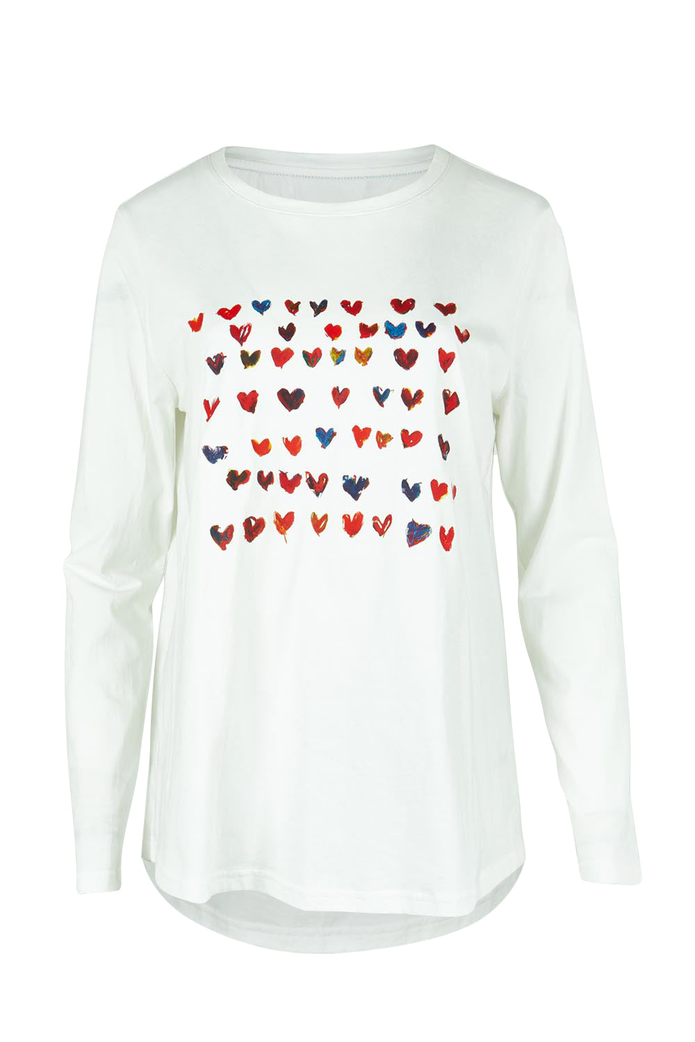 Product shot of the Sweetheart Tee in colour Ivory (White), from the front