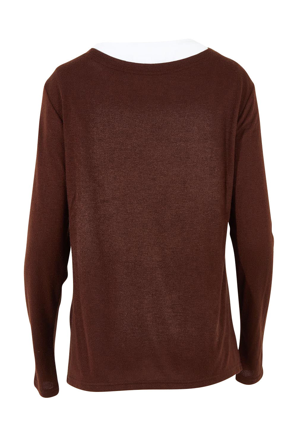 Product shot of the Alicia 2 In 1 Top in colour Coffee, from the back