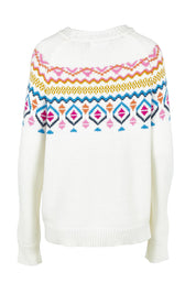 Product shot of the Chevalier Knit in colour Ivory, from the back