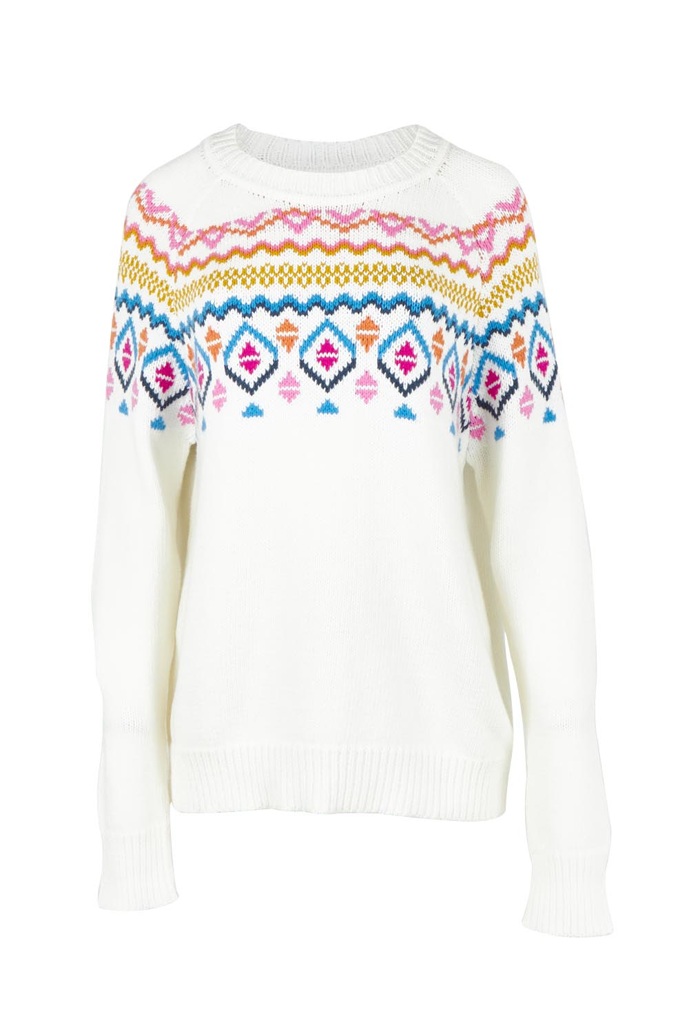 Product shot of the Chevalier Knit in colour Ivory, from the front