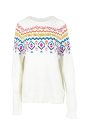 Product shot of the Chevalier Knit in colour Ivory, from the front