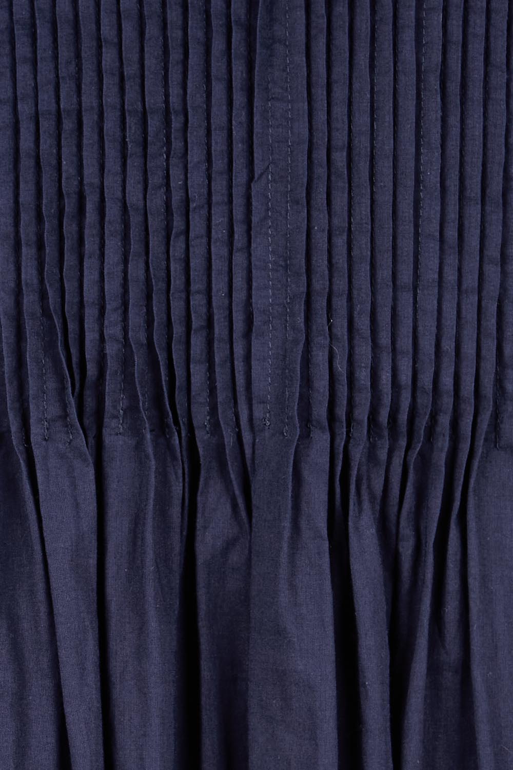 Product shot of the Acacia Cotton Dress – Navy in colour Navy, showing detail