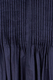 Product shot of the Acacia Cotton Dress – Navy in colour Navy, showing detail