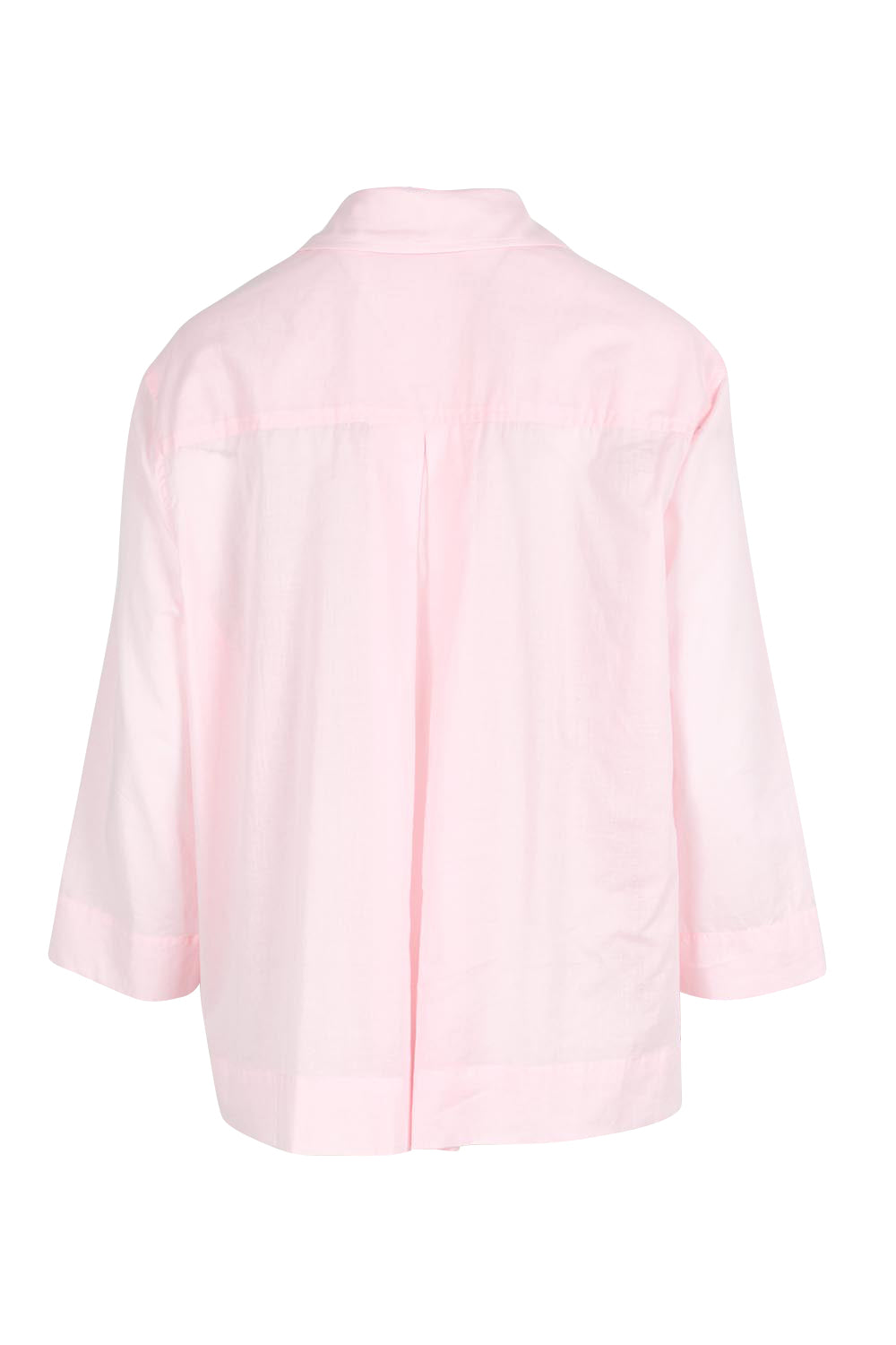 Product shot of the Costa Mesa Cotton Shirt - Palepink in colour Palepink, from the back