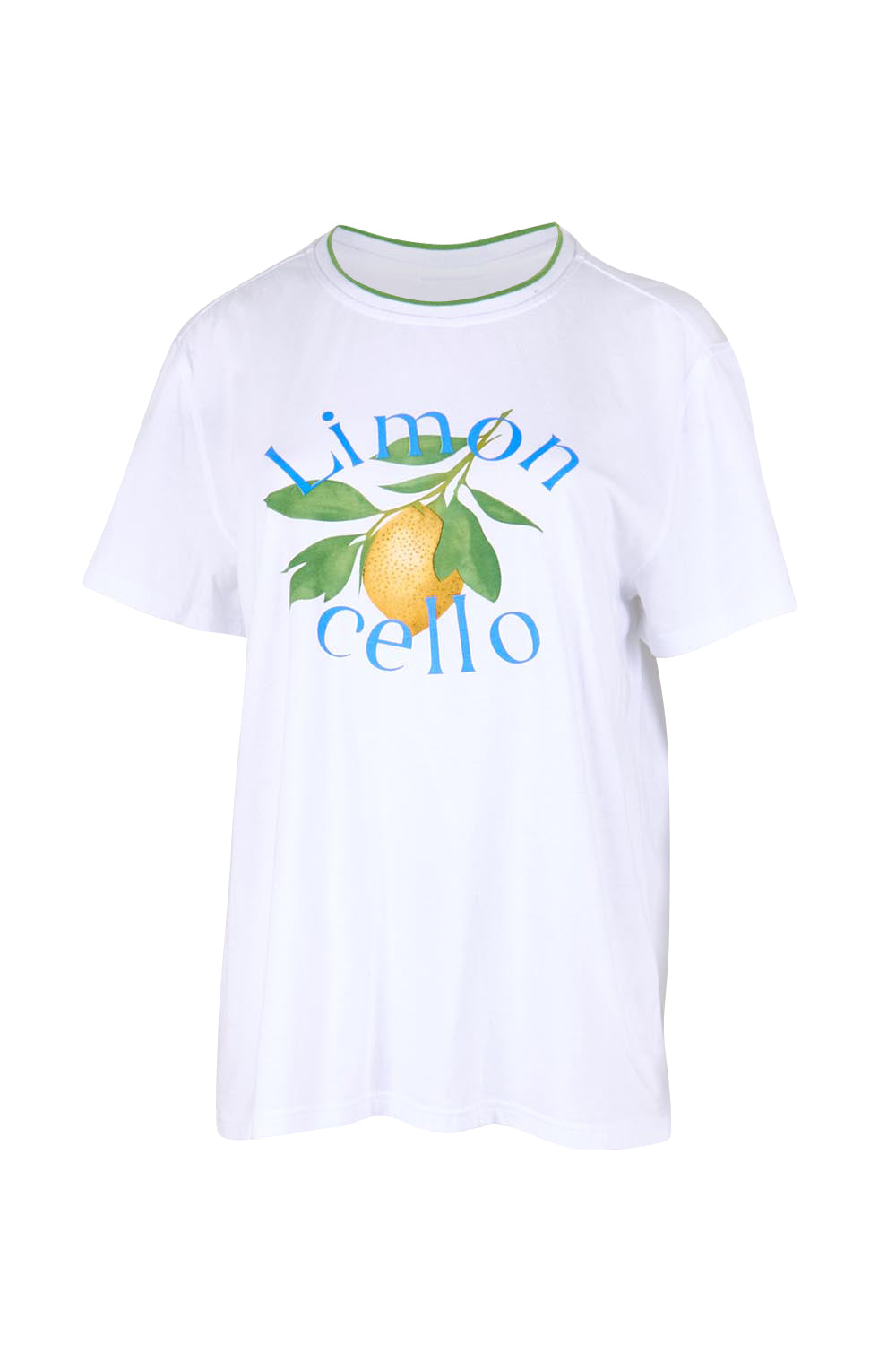 Product shot of the Limoncello Tee – White in colour White, from the front