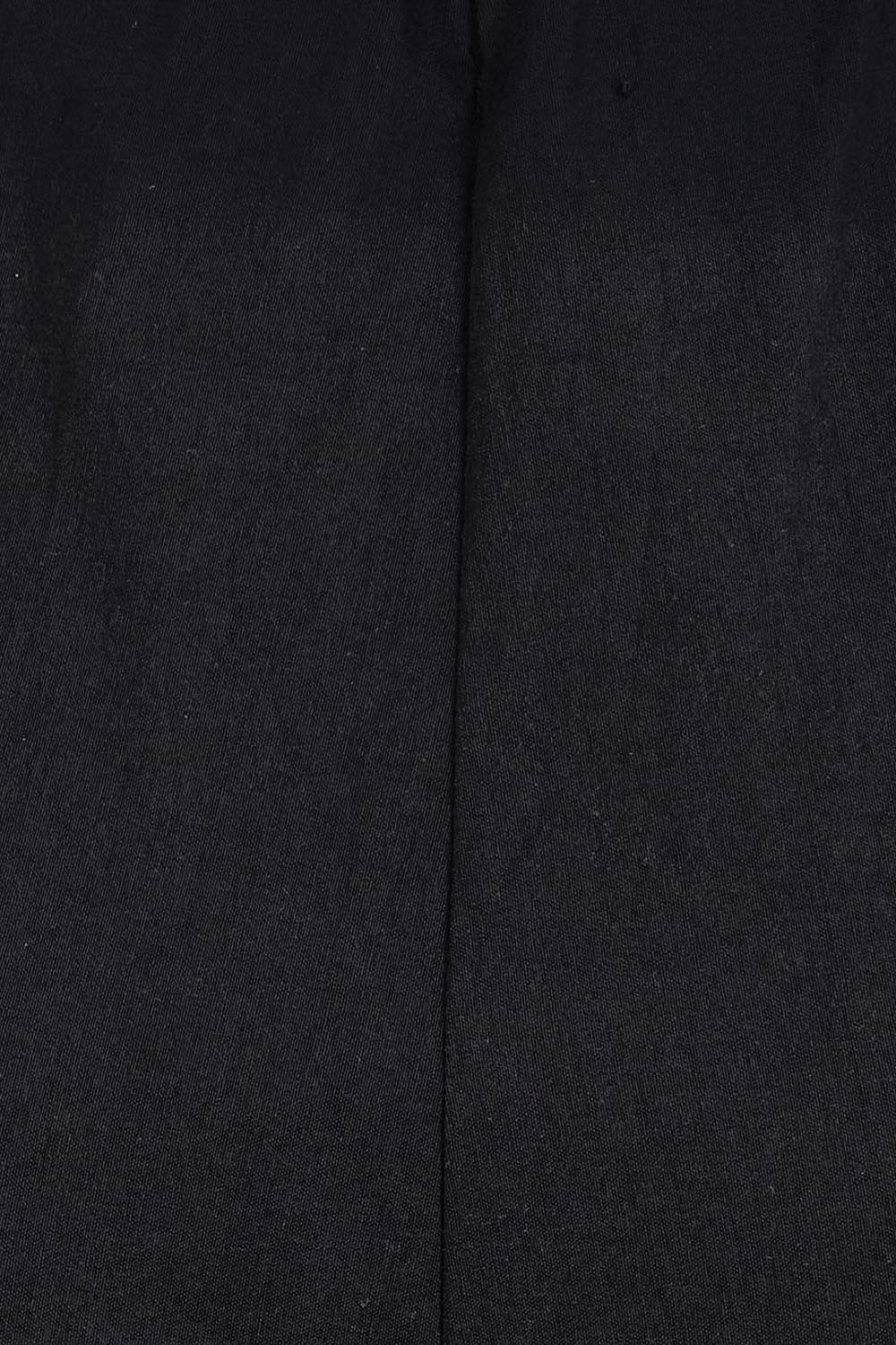 Product shot of the Zara Wide Leg Pant - Black in colour Black, showing detail