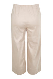 Product shot of the Zara Wide Leg Pant - Natural in colour Natural, from the back