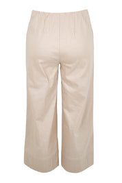 Product shot of the Zara Wide Leg Pant - Natural in colour Natural, from the back