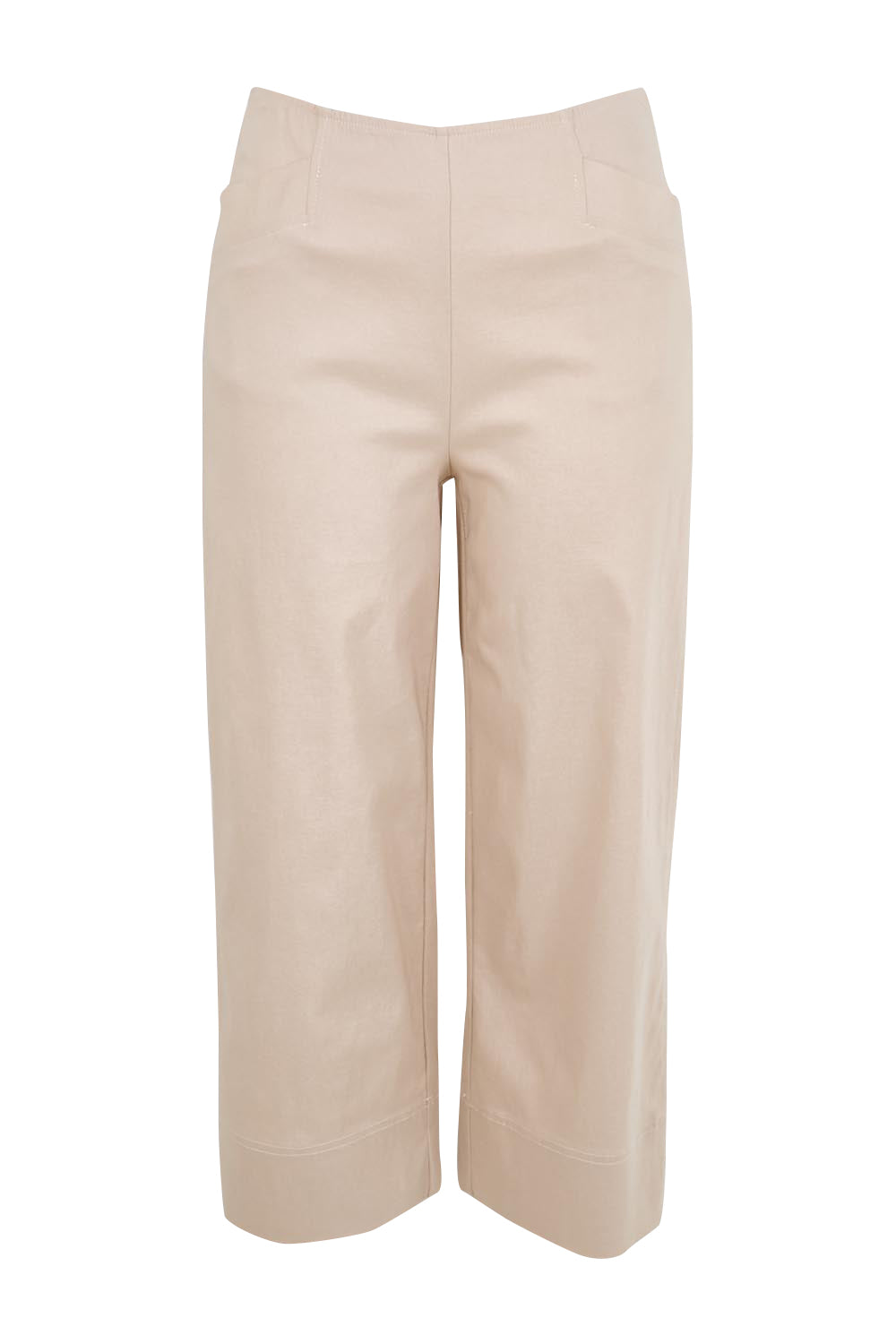 Product shot of the Zara Wide Leg Pant - Natural in colour Natural, from the front