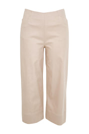 Product shot of the Zara Wide Leg Pant - Natural in colour Natural, from the front
