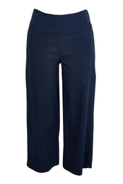 Product shot of the Zara Wide Leg Pant - Navy in colour Navy, from the front