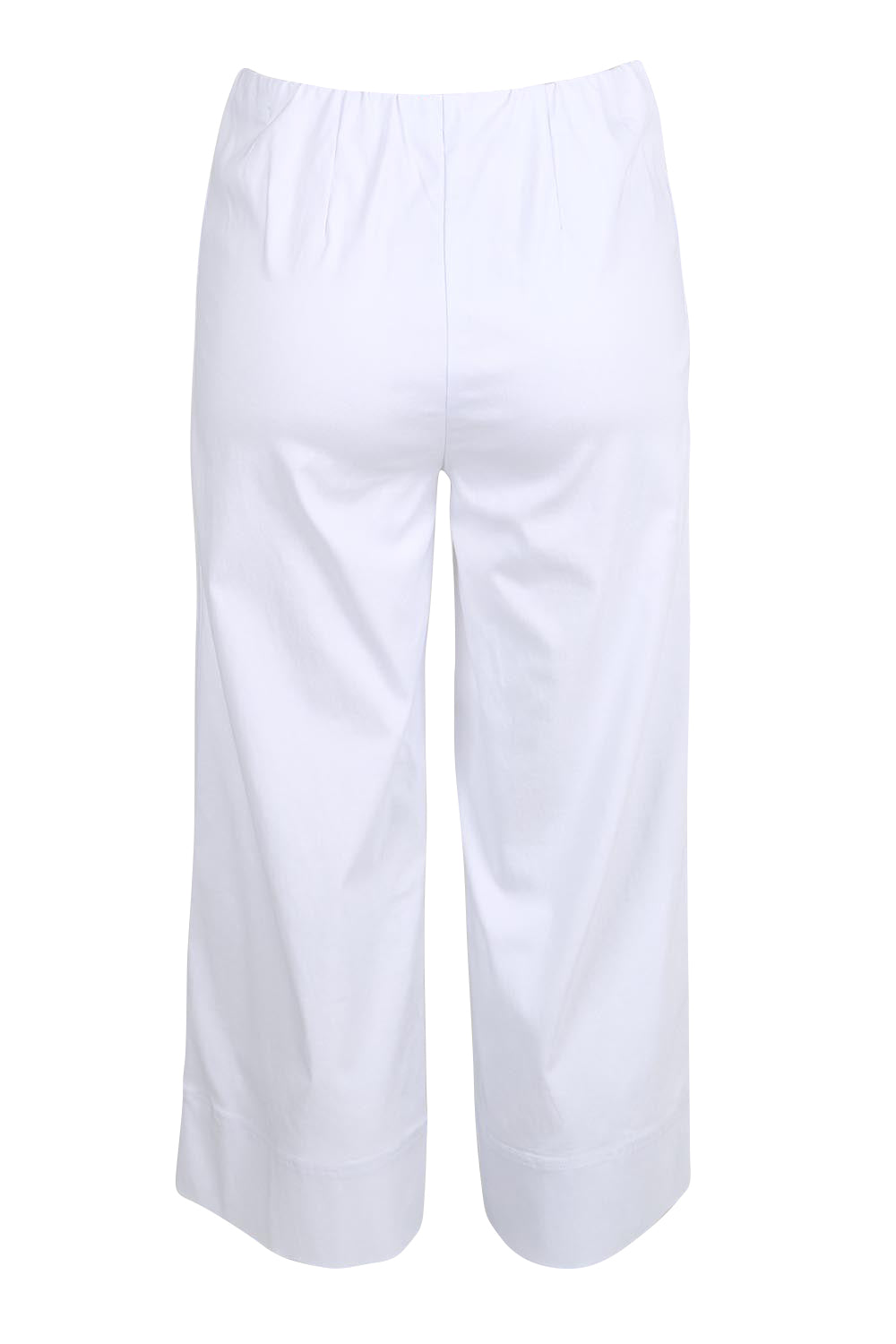 Product shot of the Zara Wide Leg Pant - White in colour White, from the back