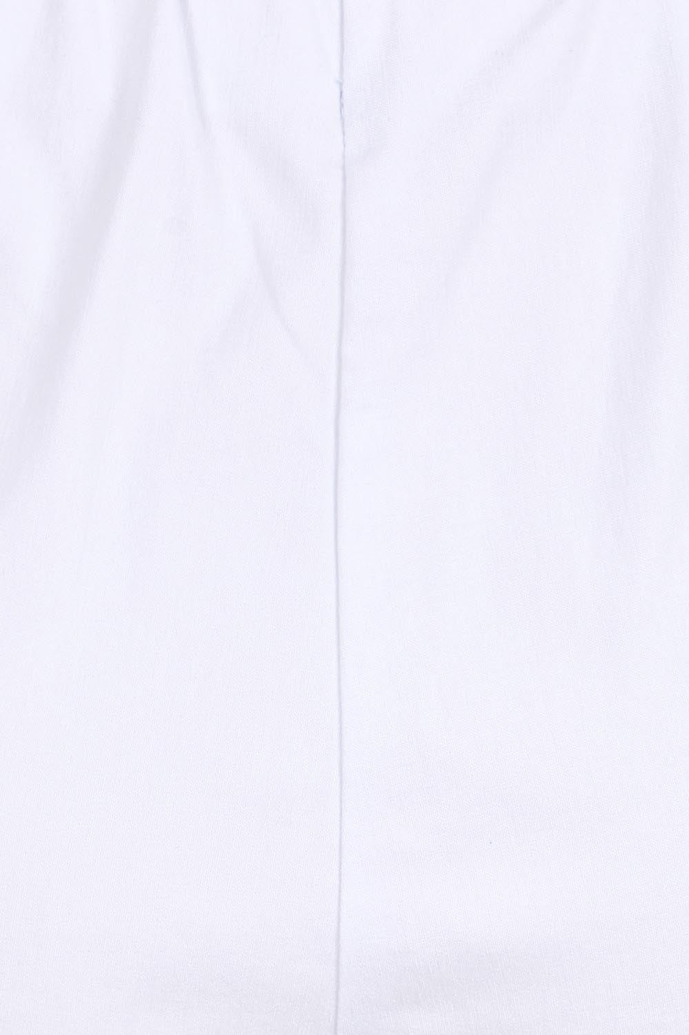 Product shot of the Zara Wide Leg Pant - White in colour White, showing detail