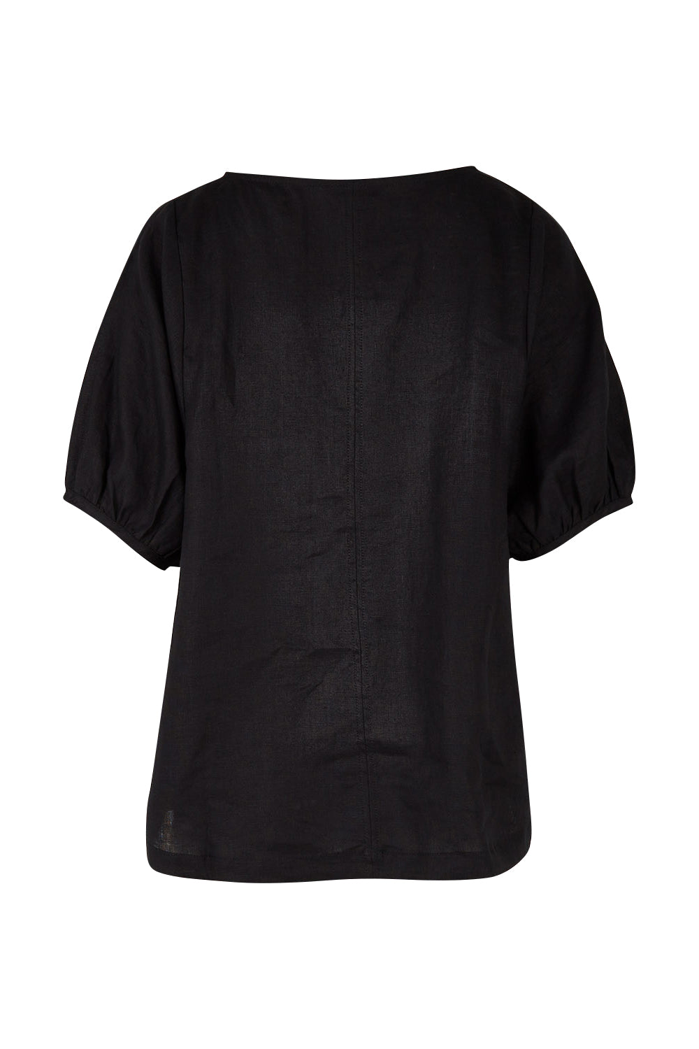 Product shot of the Bishop Sleeve Tee in colour Black (Black), from the back
