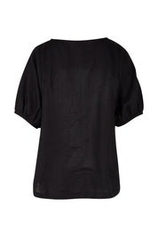 Product shot of the Bishop Sleeve Tee in colour Black (Black), from the back