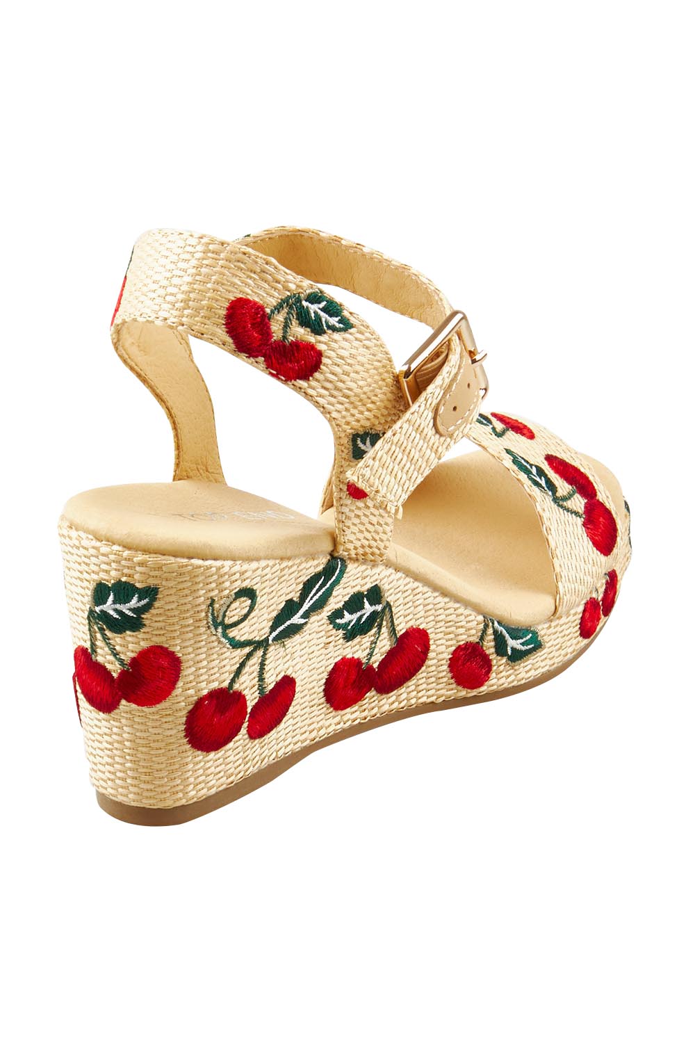 Product shot of the Gossier Cherry Wedge in colour Cherries, from the back